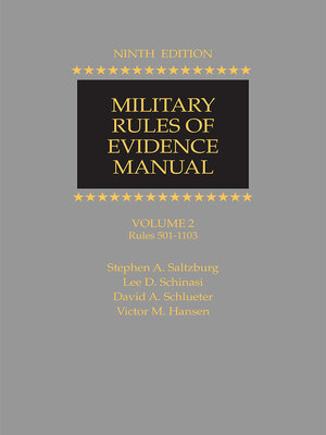 cover image of Military Rules of Evidence Manual